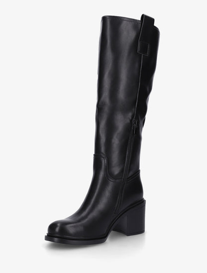Bottes en simili à talon - Noir - 3