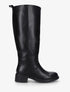 Bottes cavalières en simili - Noir - 1