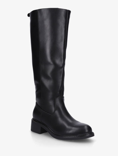 Bottes cavalières en simili - Noir - 2