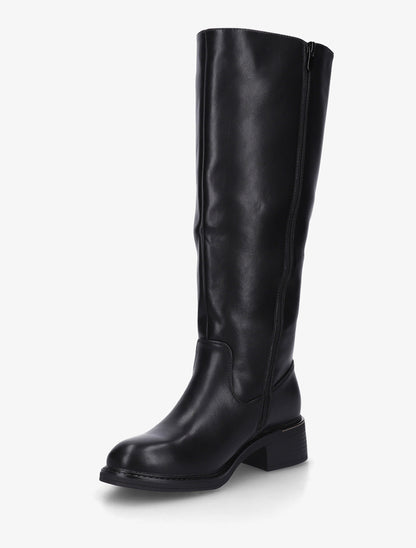 Bottes cavalières en simili - Noir - 3