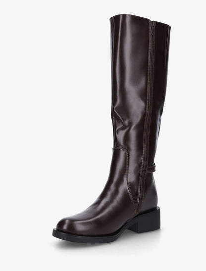 Bottes cavalières à boucle décorative - Marron - 3