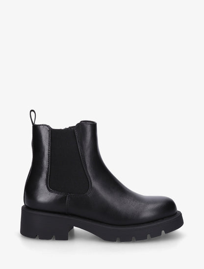 Bottines élastiquées à semelle crantée - Noir - 1