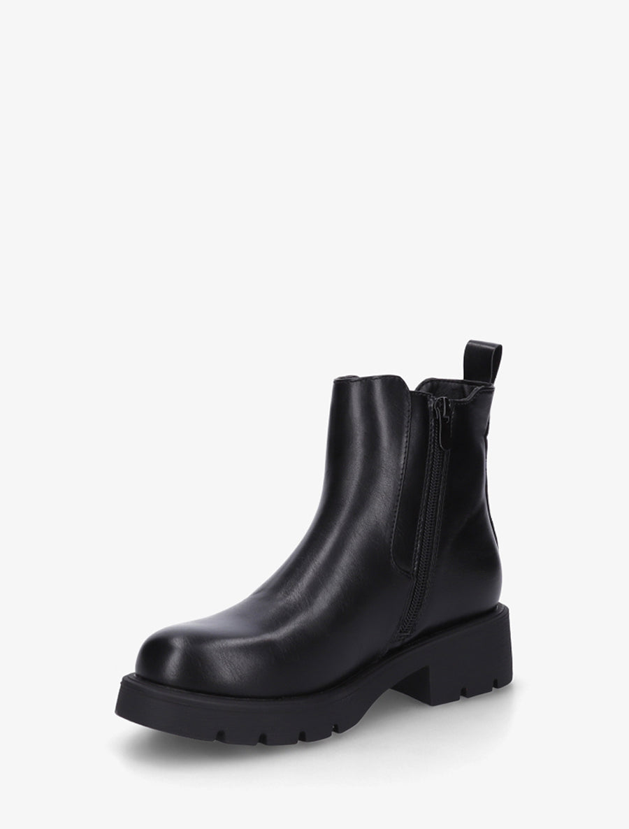 Bottines élastiquées à semelle crantée - Noir - 3