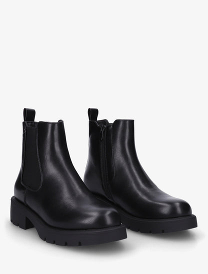 Bottines élastiquées à semelle crantée - Noir - 4