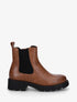 Bottines élastiquées à semelle crantée - Camel - 1