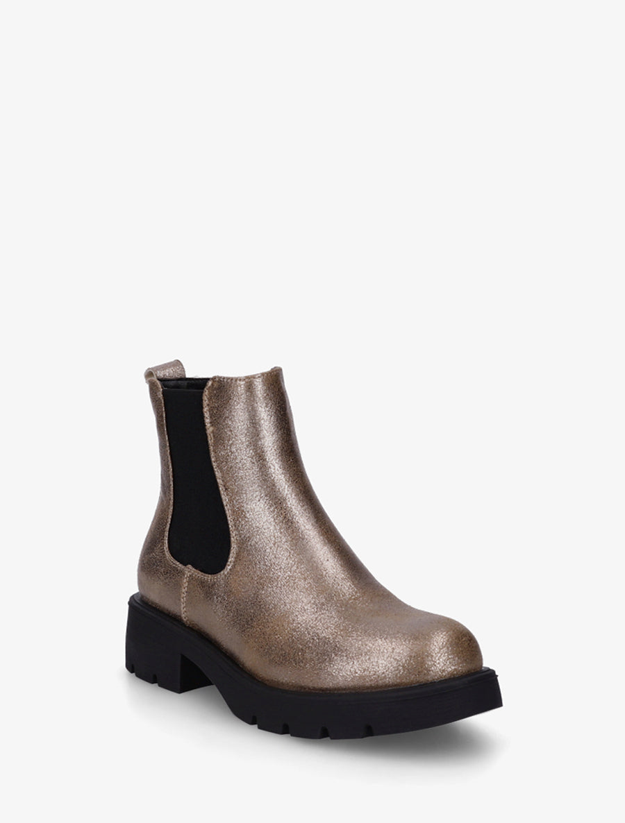 Bottines élastiquées à semelle crantée - Taupe - 2