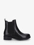 Bottines en simili à cheville élastiquée - Noir - 1