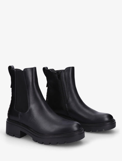 Bottines simili contrefort tacheté - Noir - 4