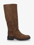 Bottes surpiqûres apparentes en suédine - Marron - 1