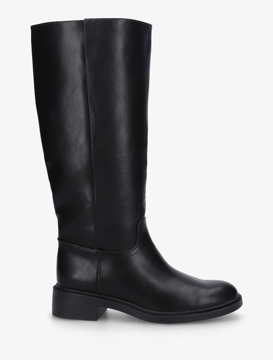 Bottes surpiqûres apparentes en simili - Noir - 1