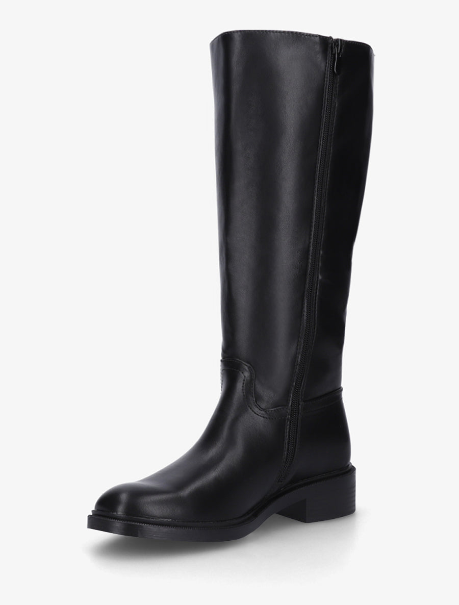 Bottes surpiqûres apparentes en simili - Noir - 3