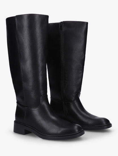 Bottes surpiqûres apparentes en simili - Noir - 4