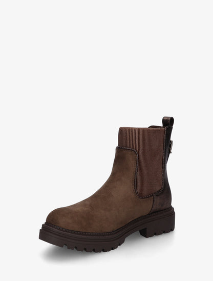 Bottines chelsea suédine contrefort irisé - Marron - 3