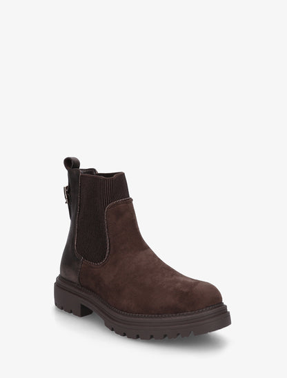 Bottines chelsea suédine contrefort irisé - Chocolat - 2