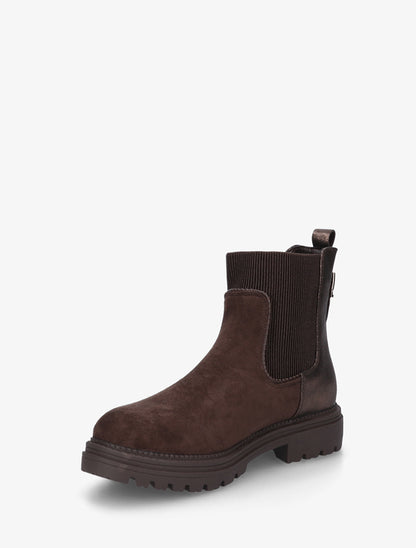 Bottines chelsea suédine contrefort irisé - Chocolat - 3
