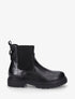 Bottines chelsea simili contrefort croco - Noir - 1