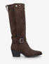 Bottes ajustable en suédine - Chocolat - 1