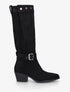 Bottes ajustable en suédine - Noir - 1