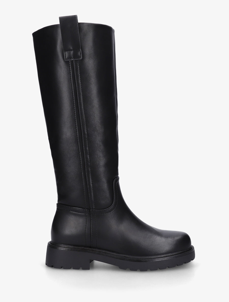 Bottes simili à semelle crantée - Noir - 1