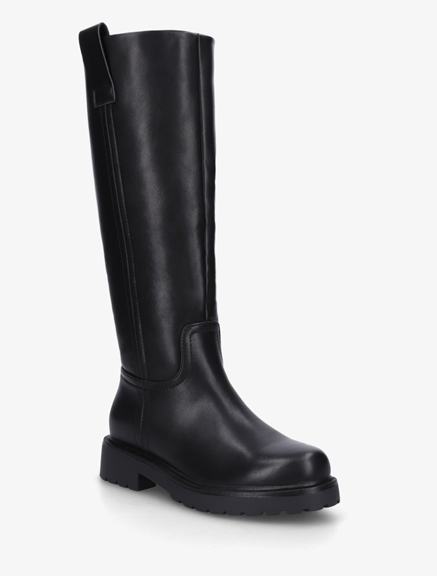 Bottes simili à semelle crantée - Noir - 2