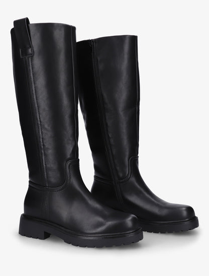 Bottes simili à semelle crantée - Noir - 4