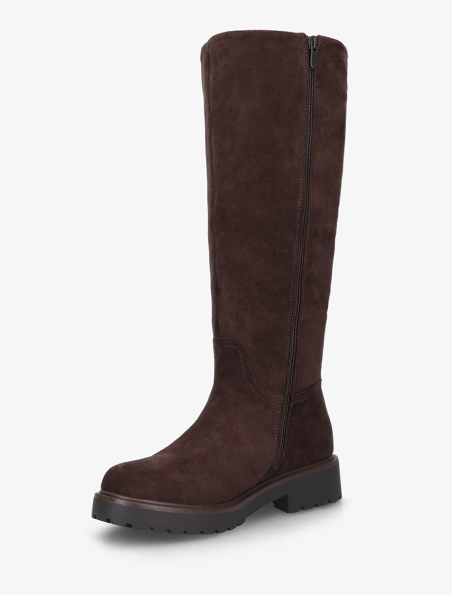 Bottes suédine à semelle crantée - Marron - 3