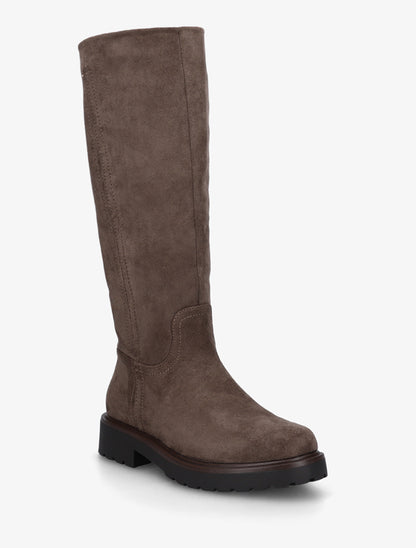 Bottes suédine à semelle crantée - Taupe foncé - 2