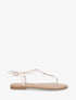 Nu-pieds bride en T à bijoux - Beige - 5