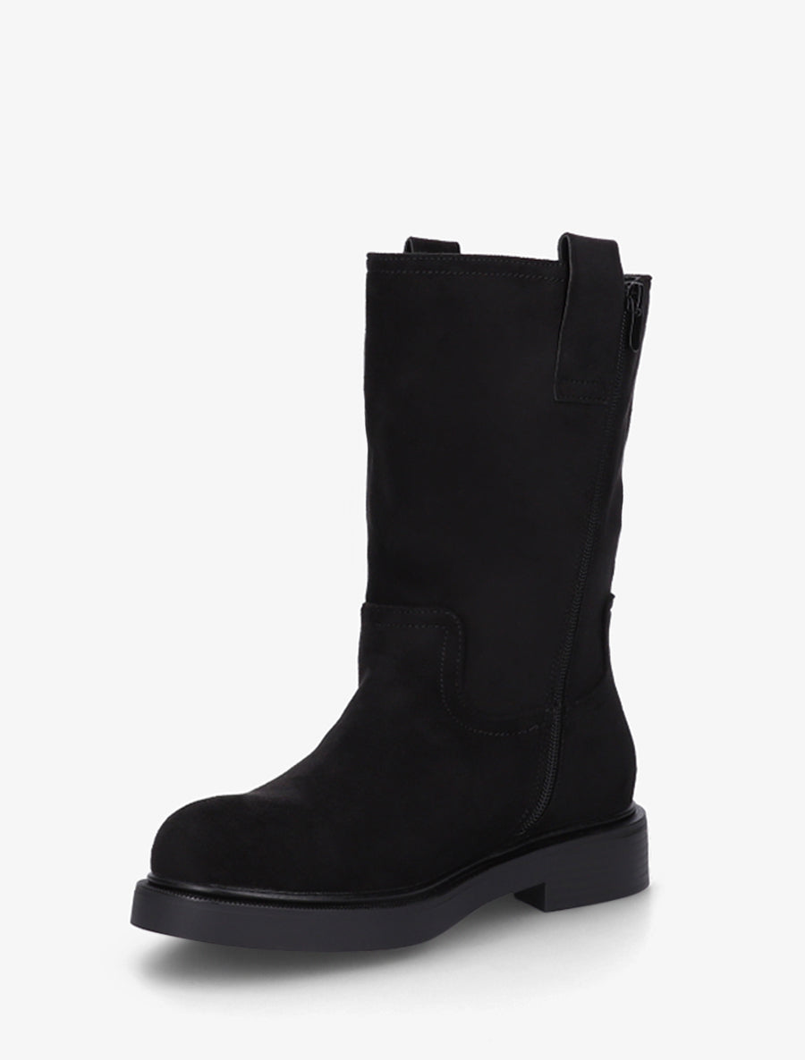 Bottines montantes en suédine - Noir - 3