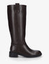 Bottes cavalières en simili - Marron - 1