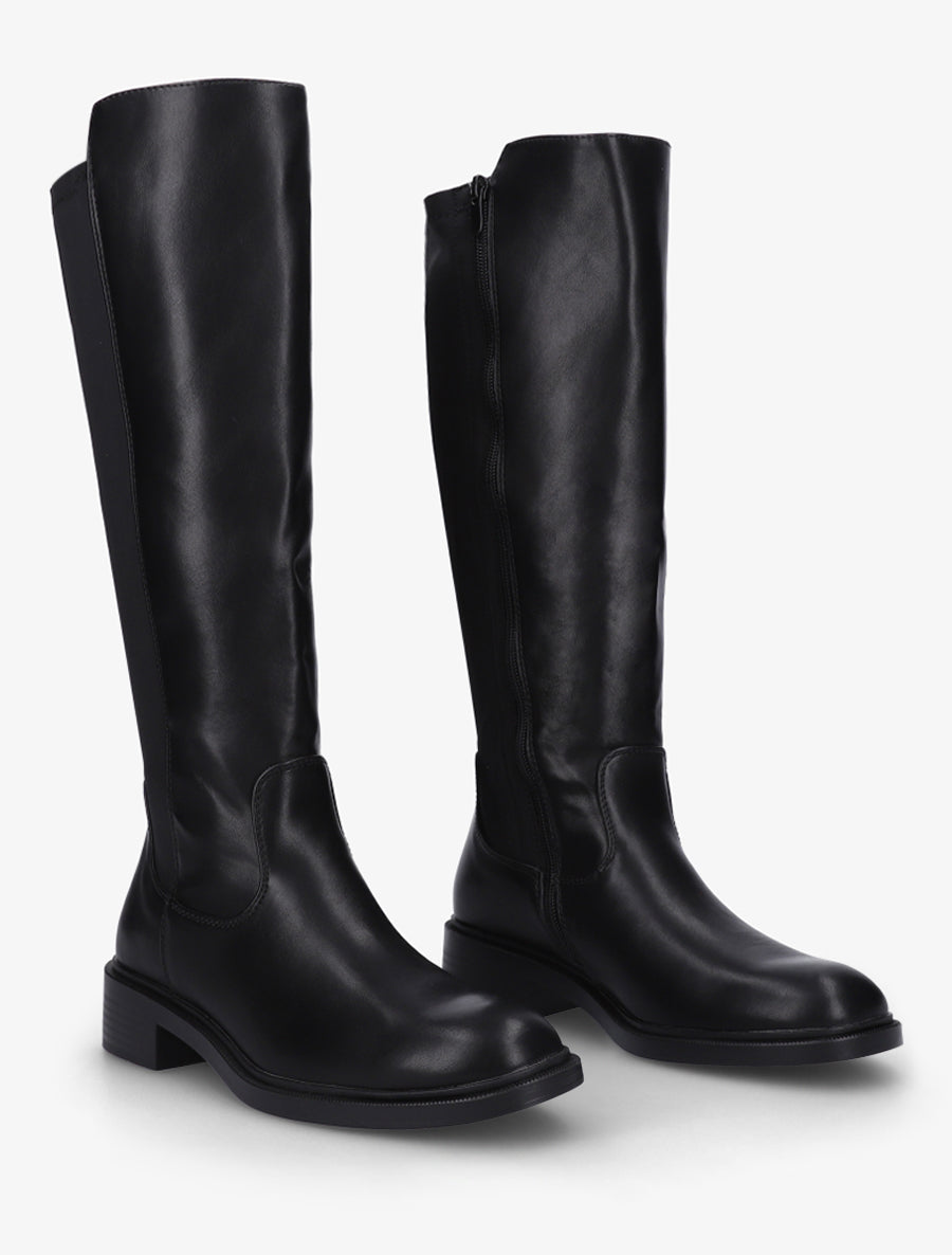 Bottes bimatière unies - Noir - 4