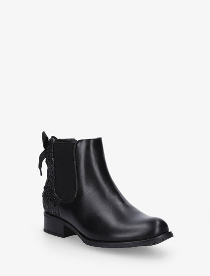 Bottines élastiquées à contrefort pailleté - Noir - 2