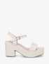 Sandales à talon en raphia - Beige - 5