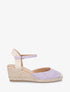 Espadrilles mi-hautes en tissu - Lilas - 1