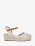 Espadrilles mi-hautes en raphia - Argent - 1