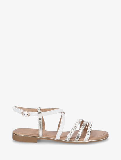 Nu-pieds multibrides tressées - Blanc - 5