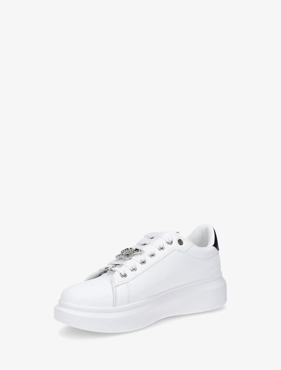 Sneakers à empiècement bijoux - Noir - 3