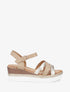 Sandales compensées croisées - Taupe - 1