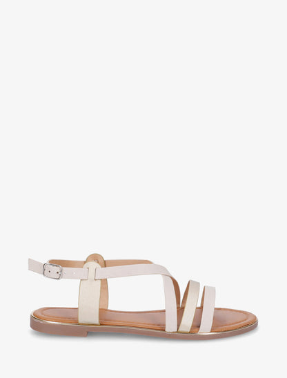 Nu-pieds croisés irisés - Beige - 1