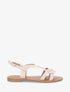 Nu-pieds entrelacés en simili - Beige - 1