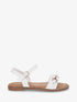 Nu-pieds en simili à boucle fantaisie - Blanc - 1