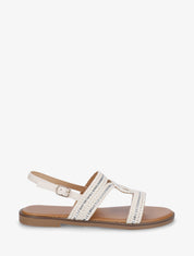 Nu-pieds ornés de strass - Beige - 5