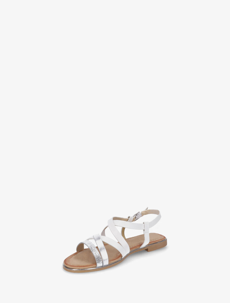 Nu-pieds à brides fantaisies croisées - Blanc - 3