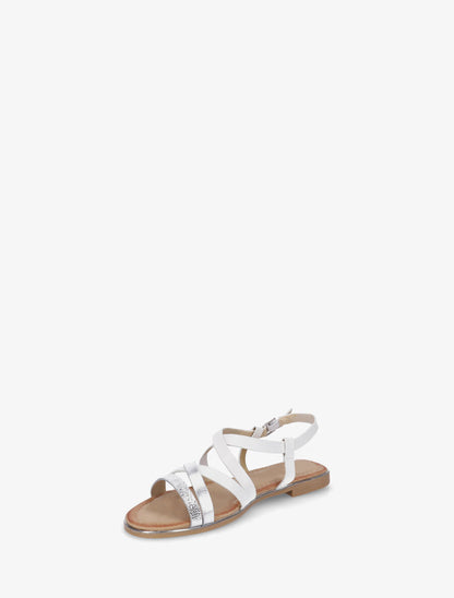 Nu-pieds à brides fantaisies croisées - Blanc - 3