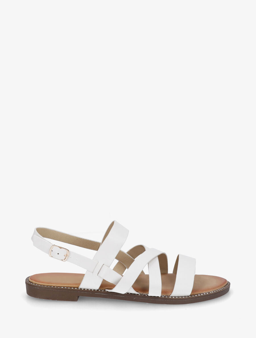 Nu-pieds à brides croisées - Blanc - 5