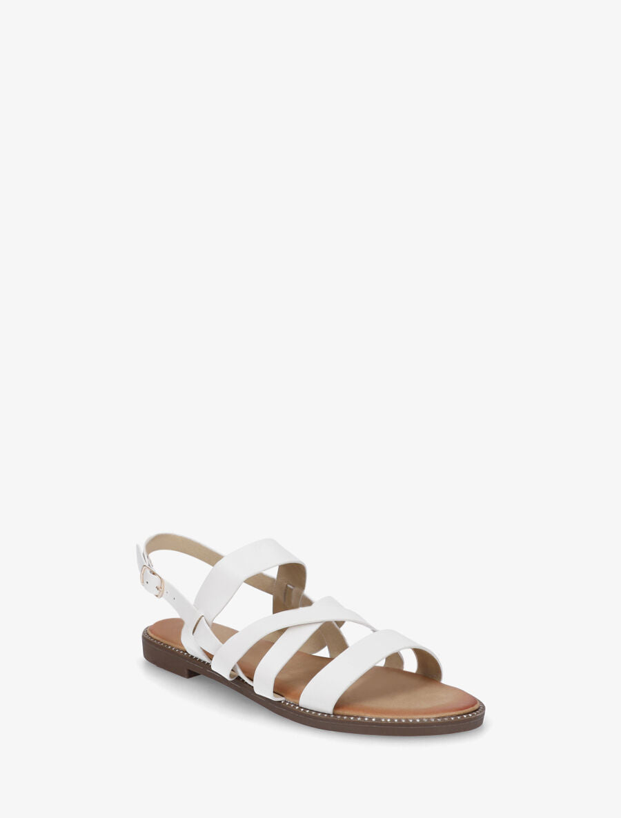 Nu-pieds à brides croisées - Blanc - 2