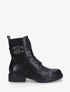Bottines élastiquées à lacets - Noir - 1