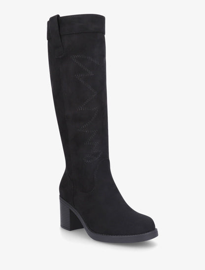 Bottes en suédine brodées - Noir - 2