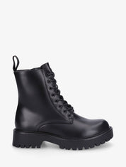 Bottines montantes en simili - Noir - 5
