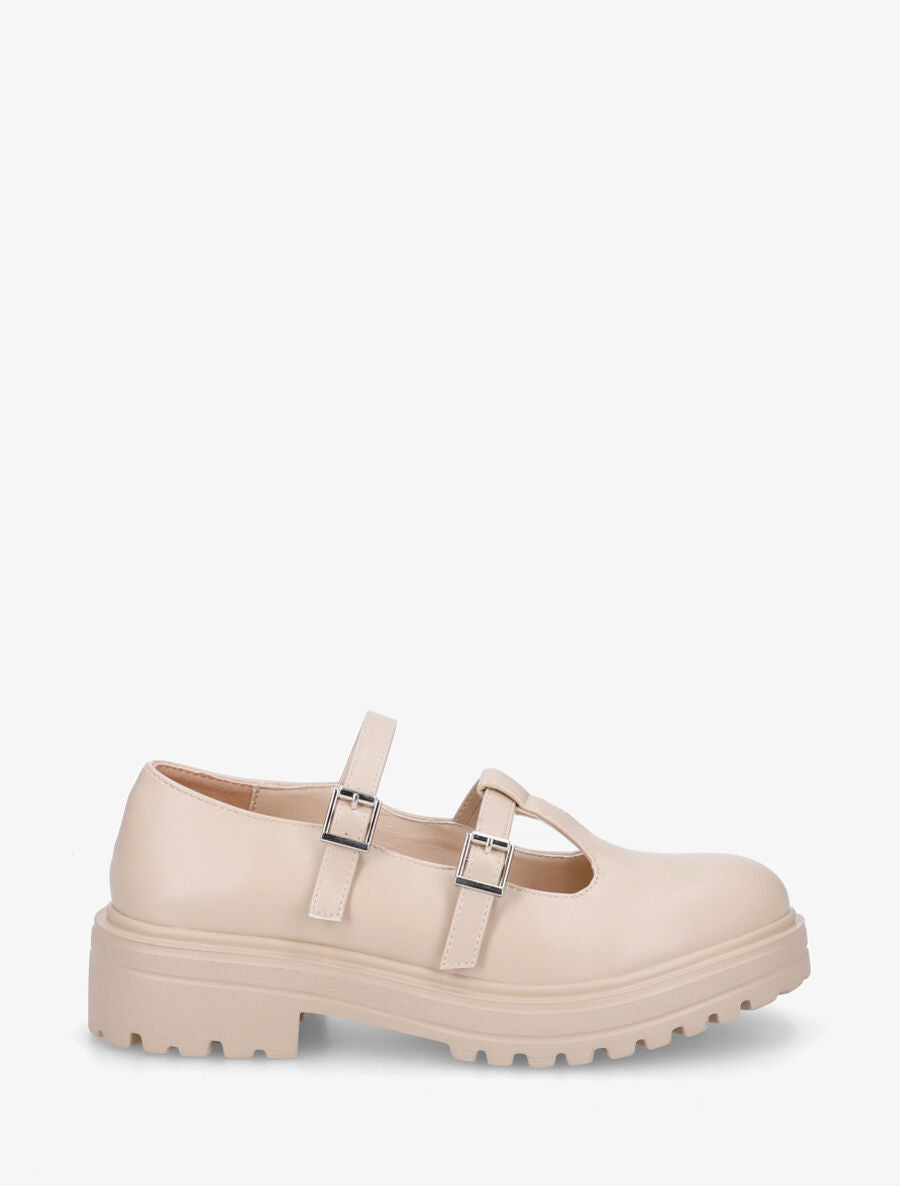 Derbies ajourés à boucles - Beige - 1